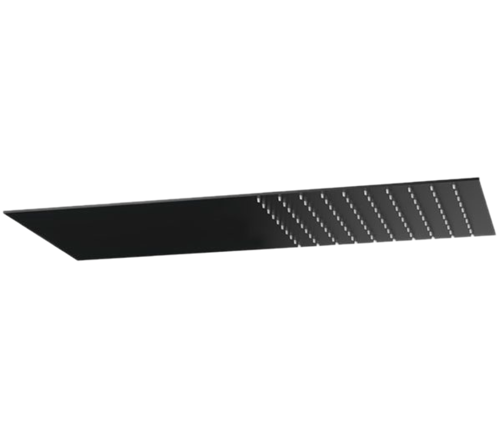 Remer Верхний душ настенный ультратонкий 22x50 см, 1 режим, цвет: nero opaco 350UFNOX