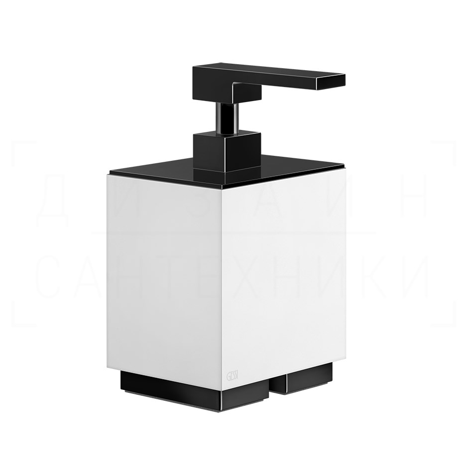 Gessi Inverso/Rettangolo Дозатор для жидкого мыла настольный, колба Neolite, цвет: black metal PVD 20837#706