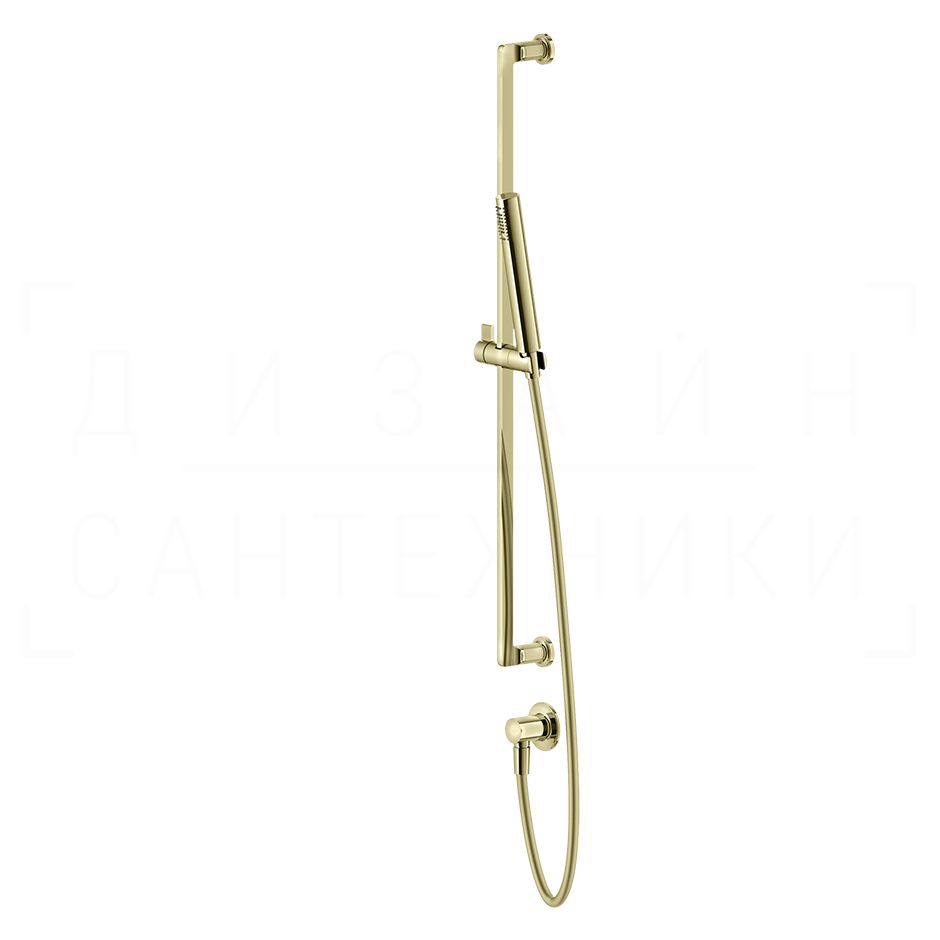 Gessi Inciso Душевой гарнитур: ручной душ, штанга, держатель, шланг 150 см, цвет: brass PVD 58142#710