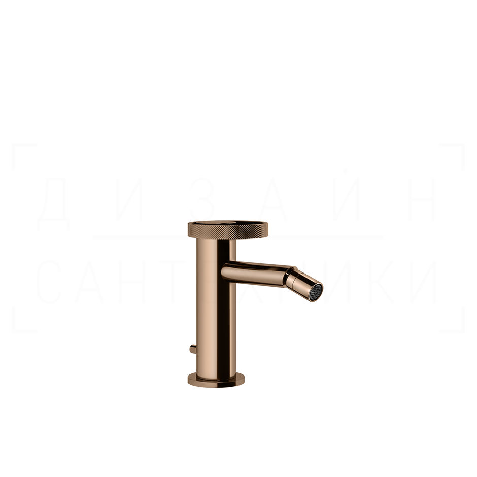 Gessi Anello Смеситель для биде с донным клапаном, излив 11,3 см, цвет: copper PVD 63307#030