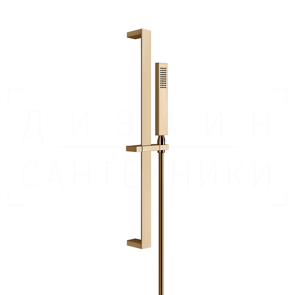 Gessi Rettangolo Душевой гарнитур: ручной душ, штанга, держат., шланг 150 см, цвет: warm bronze PVD 20145#735
