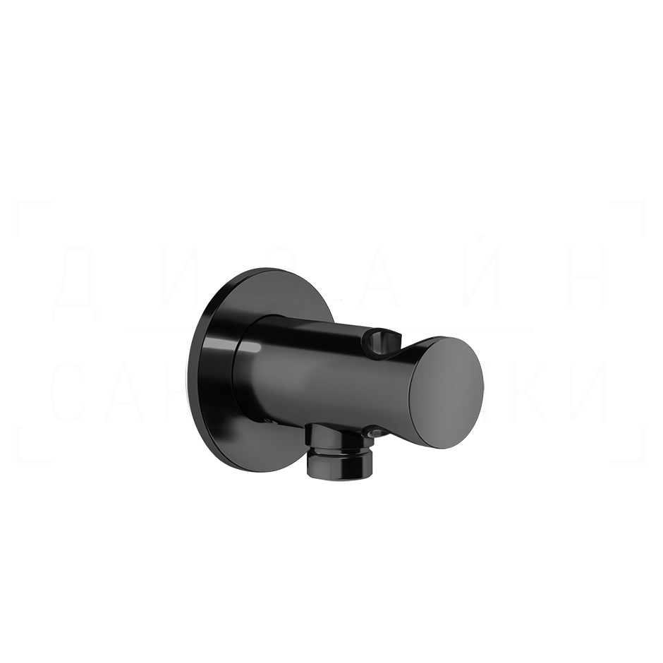 Gessi Anello Шланговое подключение с держателем для душа, цвет: black metal PVD 63461#706