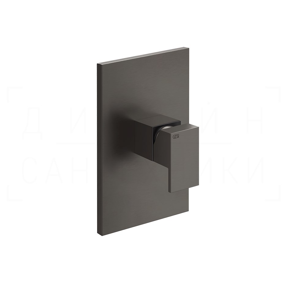 Gessi Rettangolo Смеситель для душа встраив., на 1 потр., внеш. часть, цвет: black metal brushed PVD 44602#707
