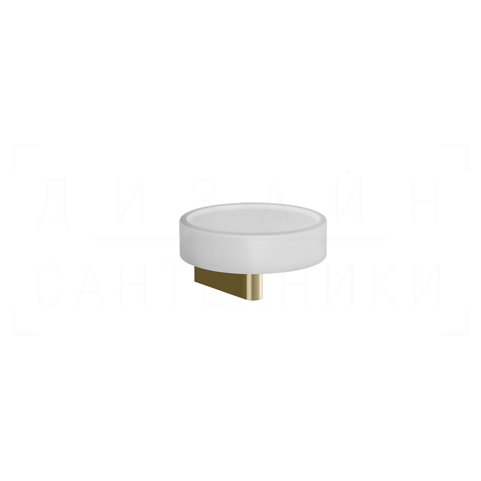 Gessi Origini Мыльница с керамической чашей Neolite, подвесная, цвет: white/brass PVD 66401#710