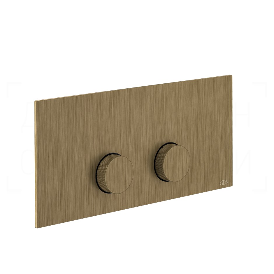 Gessi Anello Кнопка смыва для инсталляции Viega, 2 режима, латунь, цвет: antique brass 54633#713
