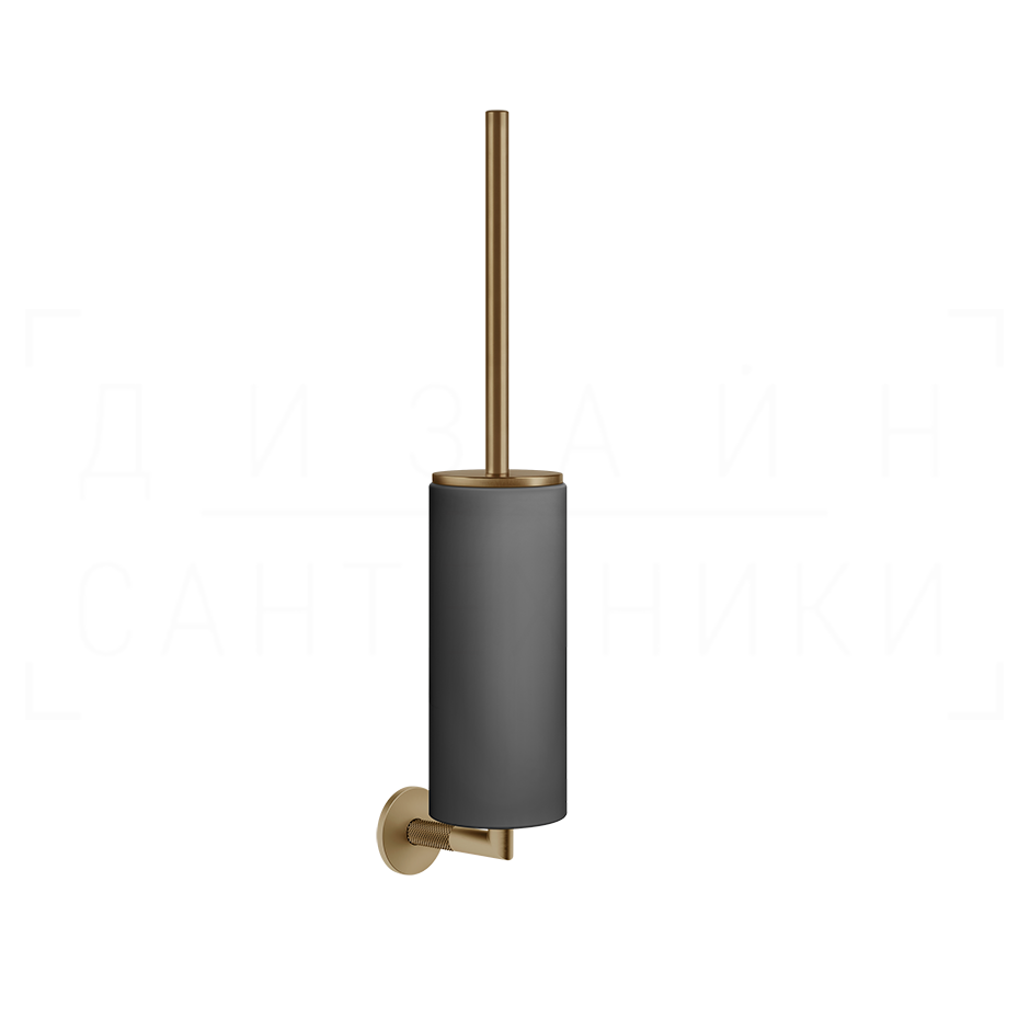 Gessi Anello Ершик для унитаза подвесной, колба Neolite, цвет: black/warm bronze brushed PVD 63720#726