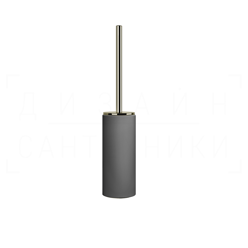 Gessi Ingranaggio Ершик для унитаза напольный, с кермической колбой Neolite, цвет: black/nickel PVD 63744#720