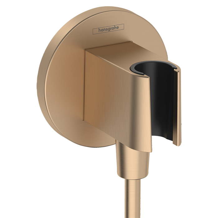 Hansgrohe FixFit S Шланговое подключение с держателем душа, цвет: шлифованная бронза 26888140