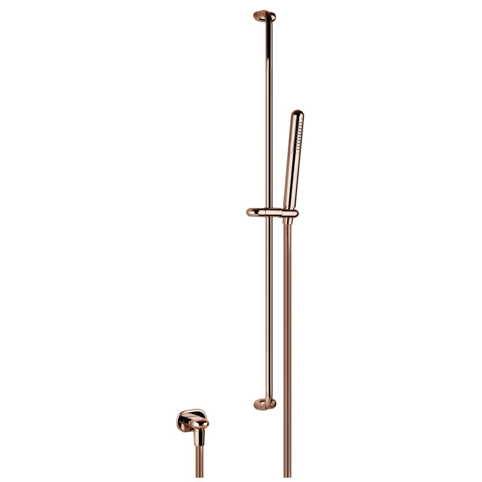 Gessi Goccia Душевая штанга с ручным душем и выводом воды из стены, цвет: copper GHRC 33642#123
