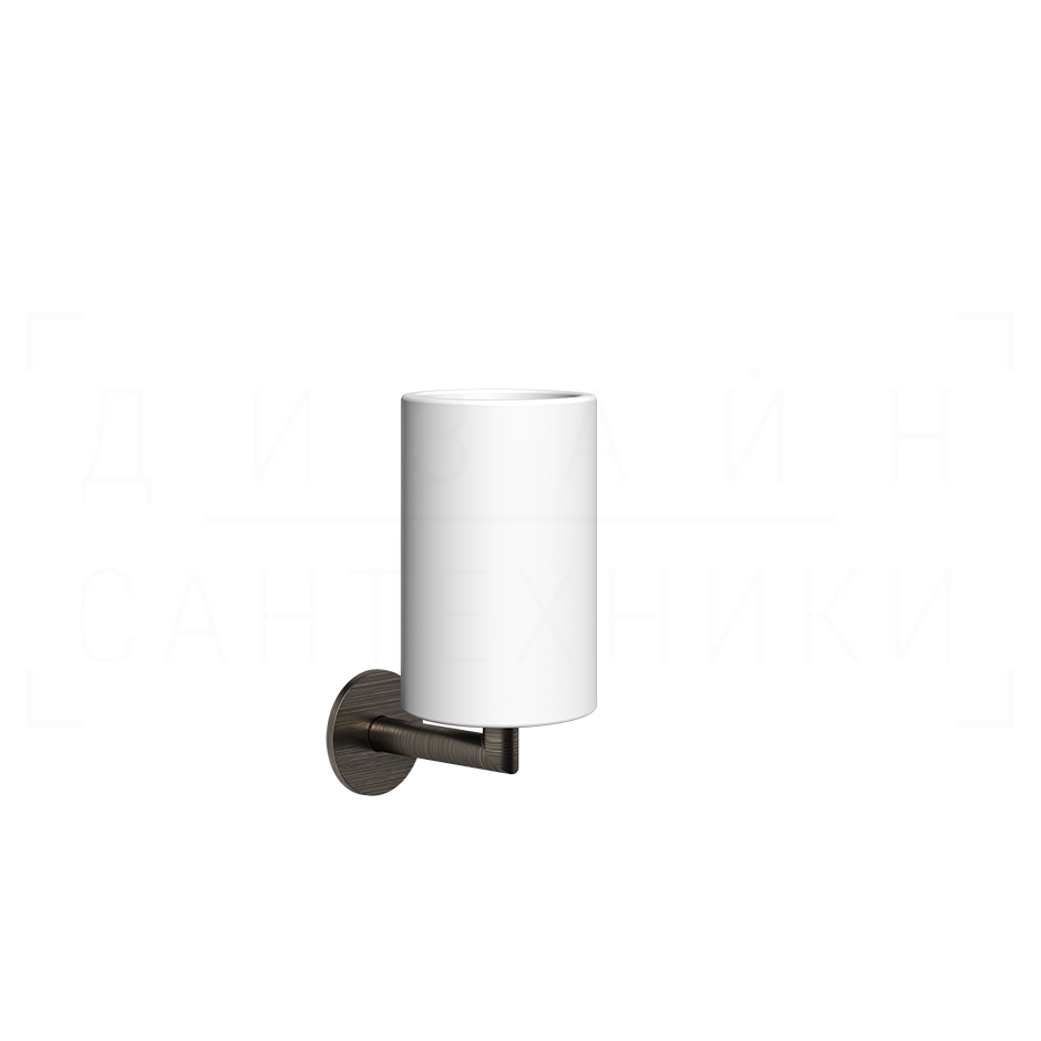 Gessi Ventaglio Стакан подвесной, керамический Neolite, цвет: white/aged bronze 63607#187