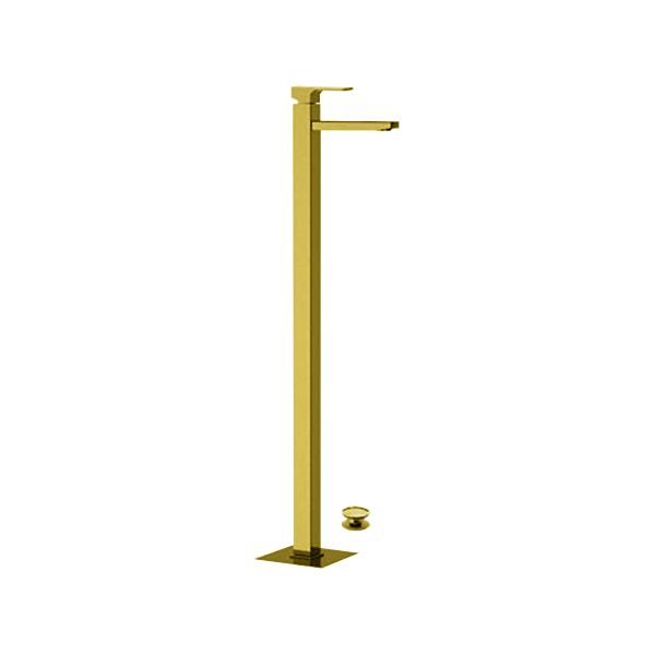 Remer Absolute Смеситель для раковины напольный, д/к, излив 17,8 см, цвет: oro spazzolato AU18BG