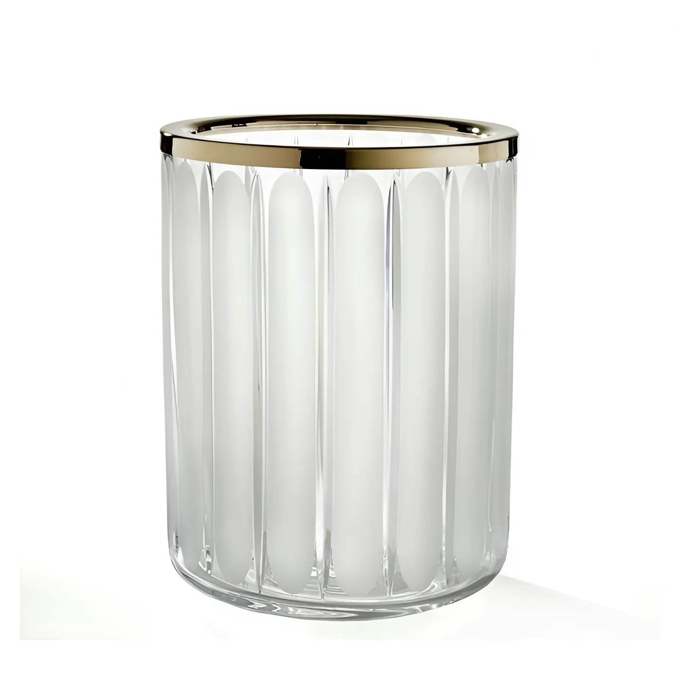 3SC Montblanc Ведро для мусора без крышки, напольное, цвет: Clear Crystal/Polished Brass MB65ACROL