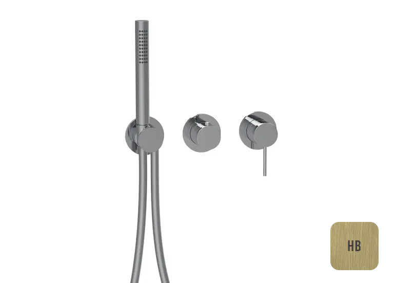 Almar Modular Round Смеситель для душа, внешняя часть на 2-3 потребителя, цвет: brushed high brass E180142.HB