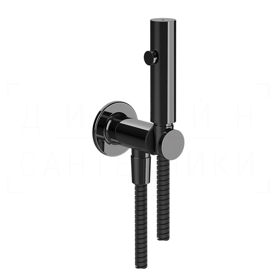 Gessi Inciso Гигиенический душ без смесителя, с зап. клапаном, шланг 125 см, цвет: black metal PVD 58153#706