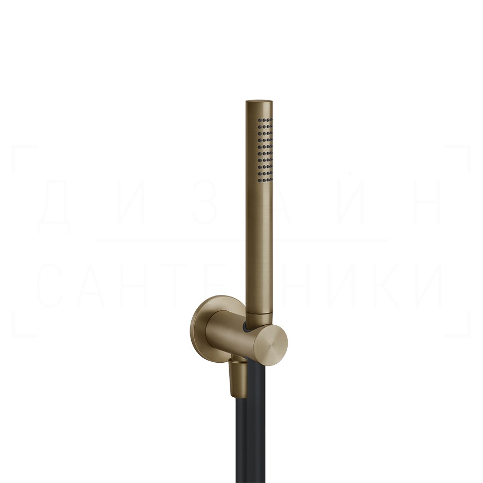Gessi 316 Душевой гарнитур: ручной душ, держатель, шланг 150 см, цвет: deep bronze brushed PVD 54023#791
