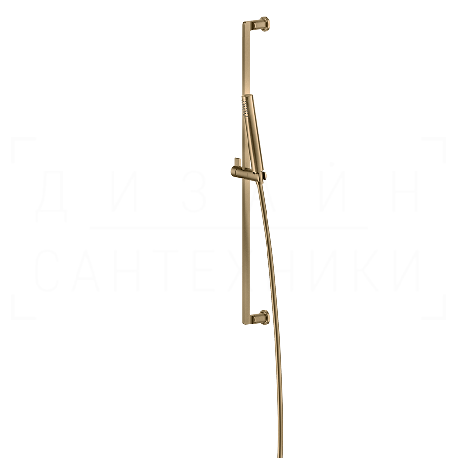 Gessi Inciso Душевой гарнитур: руч. душ, штанга, держ., шланг 150 см, цвет: warm bronze brushed PVD 58145#726