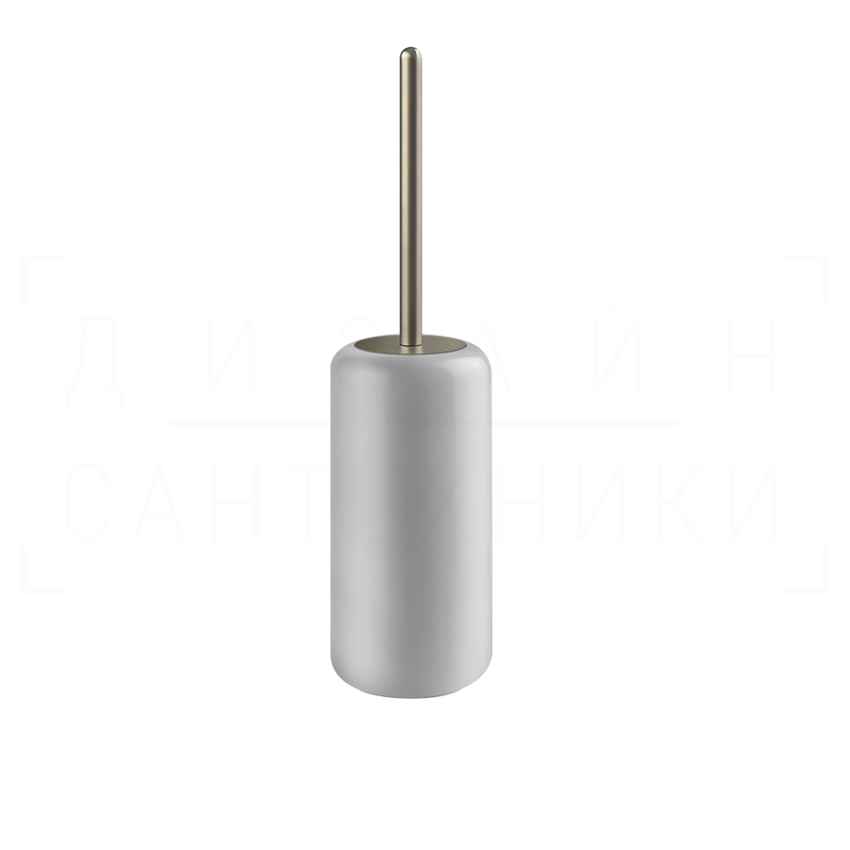 Gessi Goccia Ершик для унитаза напольный, колба Gres, цвет: white/finox brushed nickel 38043#149