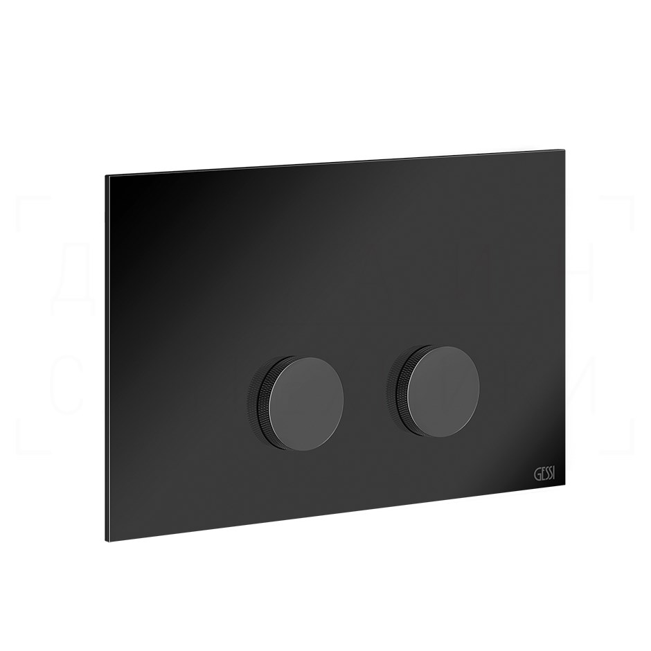 Gessi Anello Кнопка смыва для инстал. Sanit и Villeroy&Boch, 2 реж., латунь, цвет: black metal PVD 54631#706
