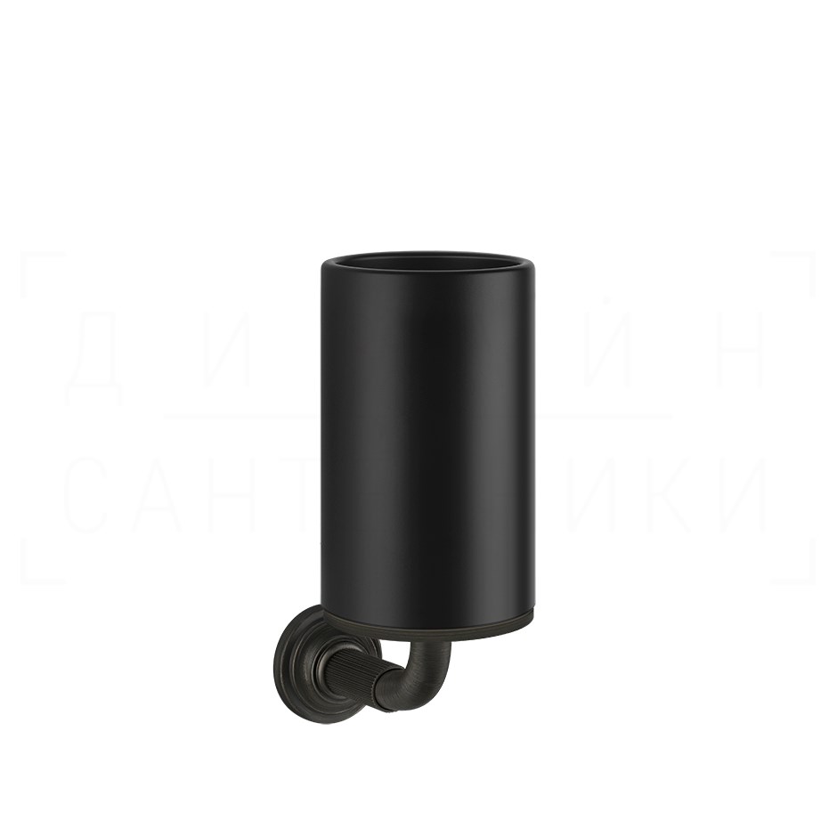 Gessi Venti20 Стакан подвесной, керамический Neolite, цвет: black/aged bronze 65408#187