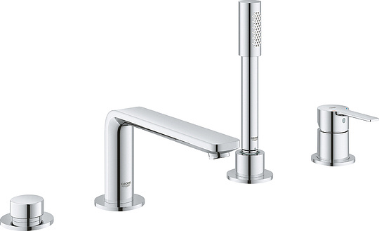 Grohe Lineare New Смеситель на борт ванны, с ручным душем, 4 отверстия, цвет: хром 19577001