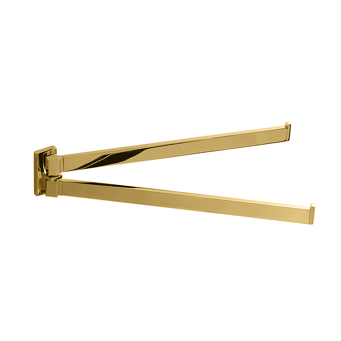 Colombo Design Look Полотенцедержатель двойной 33 см, подвесной, цвет: matt gold B1612.OM