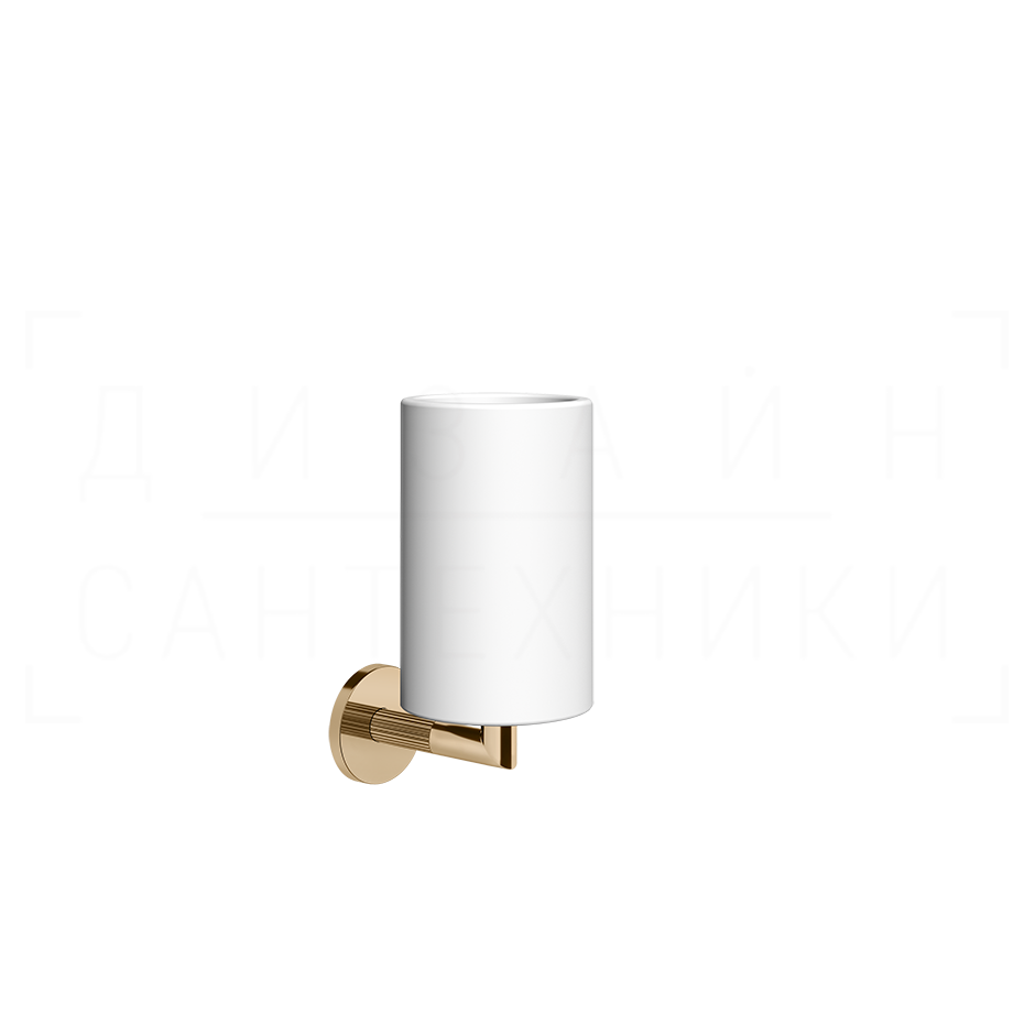 Gessi Ingranaggio Стакан подвесной, керамический Neolite, цвет: white/warm bronze PVD 63807#735