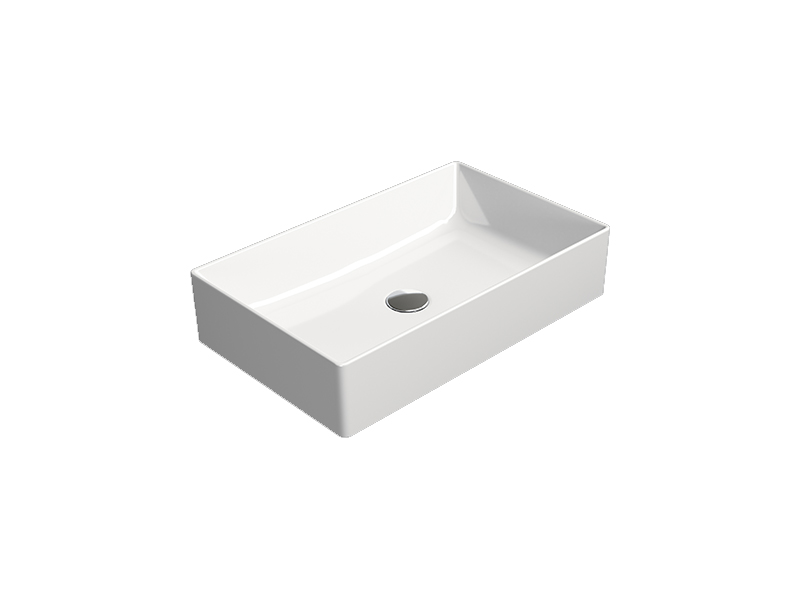 GSI Kube X Раковина чаша 60x37x13h см, без перелива, без д/к, цвет: белый глянцевый 945311