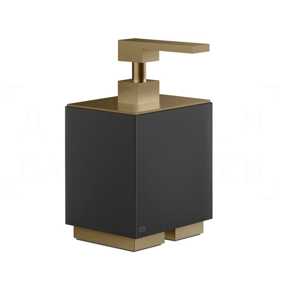 Gessi Inverso/Rettangolo Дозатор для мыла настольный, колба Neolite, цвет: deep bronze brushed PVD 20838#791