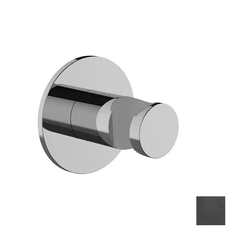 Almar Round Держатель душевой лейки на стену из латуни, цвет: PVD brushed absolute black E120012.AB