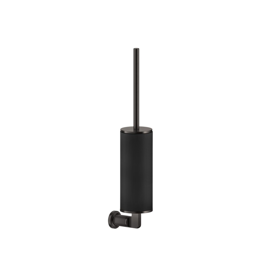 Gessi Inciso Ершик для унитаза подвесной с латунной колбой, цвет: black metal brushed PVD 58520#707
