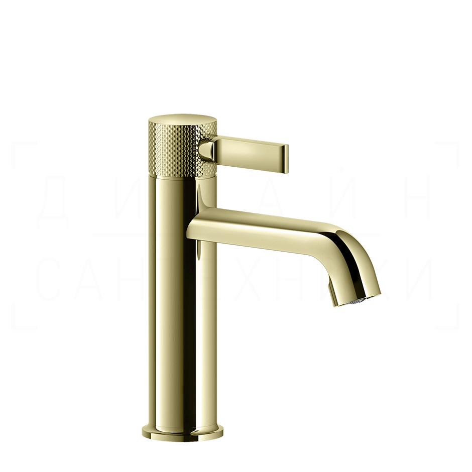 Gessi Inciso Смеситель для раковины, с донным клапаном, излив 13,5 см, цвет: brass PVD 58001#710