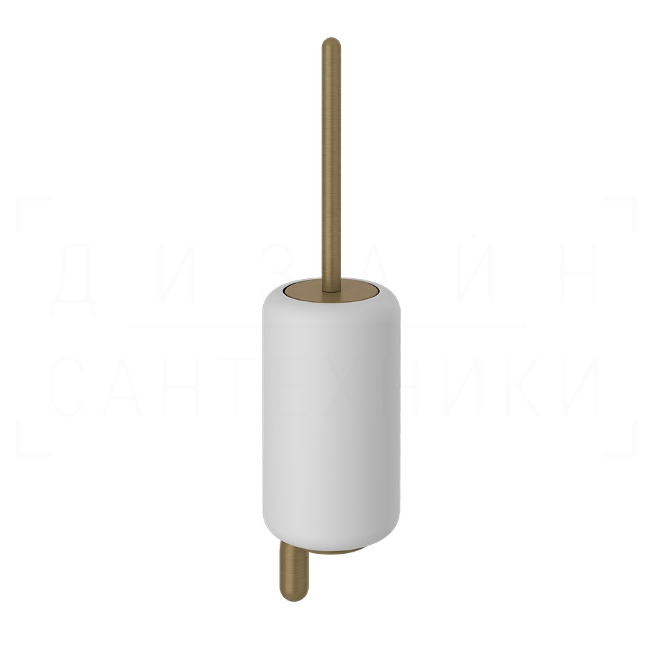 Gessi Goccia Ершик для унитаза подвесной, с кермической колбой Gres, цвет: white/antique brass 38019#713