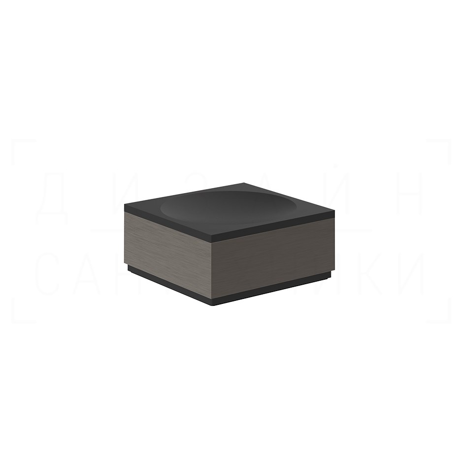 Gessi Jacqueline Мыльница с керамической чашей, настольный, цвет: black metal brushed PVD 77525#707