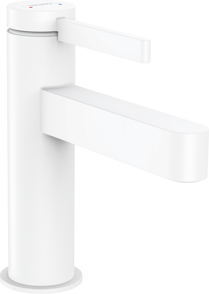 Hansgrohe Finoris Смеситель для раковины однорычажный, с донным клапаном, цвет: матовый белый 76010700