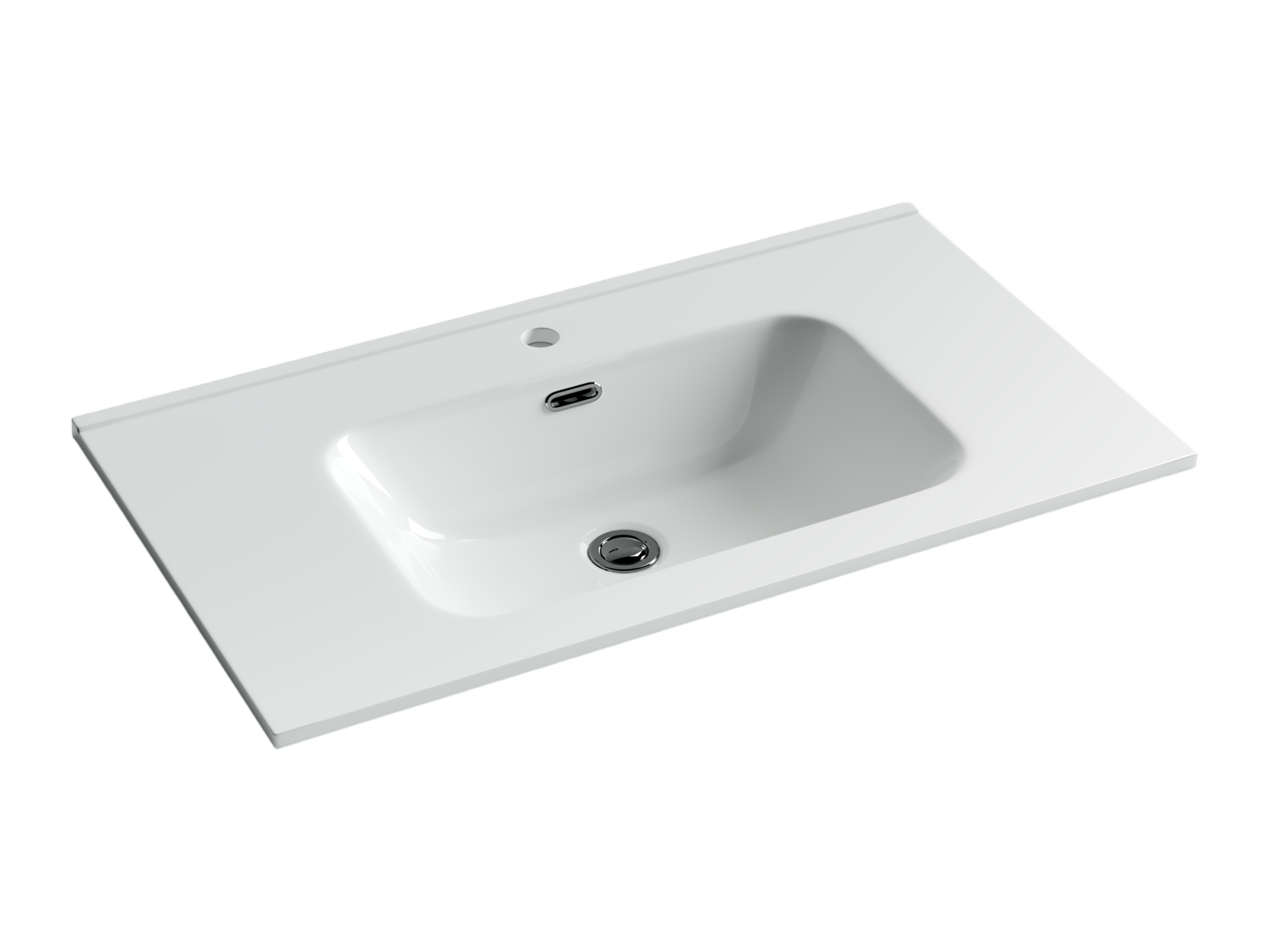 Ceramicanova Element Раковина накладная 81х46,5 см, перелив, цвет: белый глянцевый CN7005