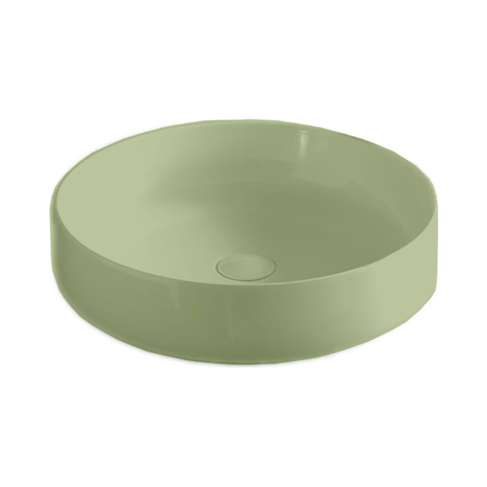 ArtCeram Cognac Раковина чаша d48x12,5h см, без перелива, покрытие Saniglaze, цвет: green salvia COL002 44 00