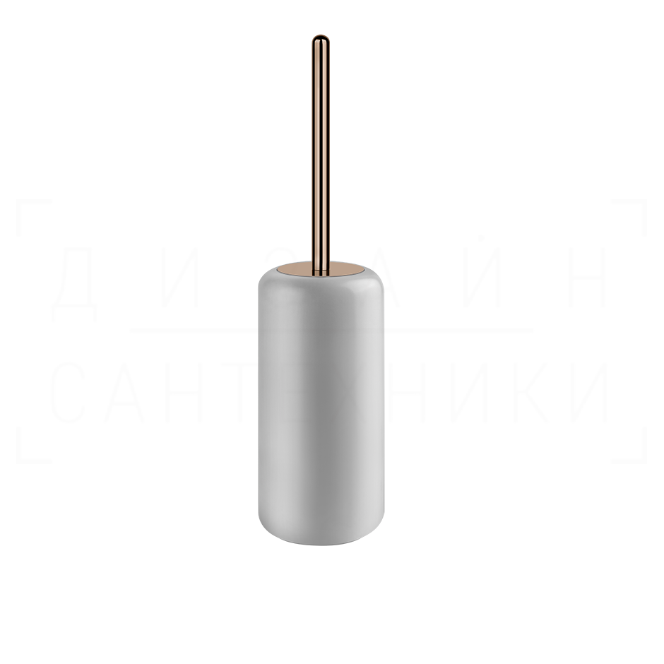 Gessi Goccia Ершик для унитаза напольный, с кермической колбой Gres, цвет: white/copper PVD 38043#030