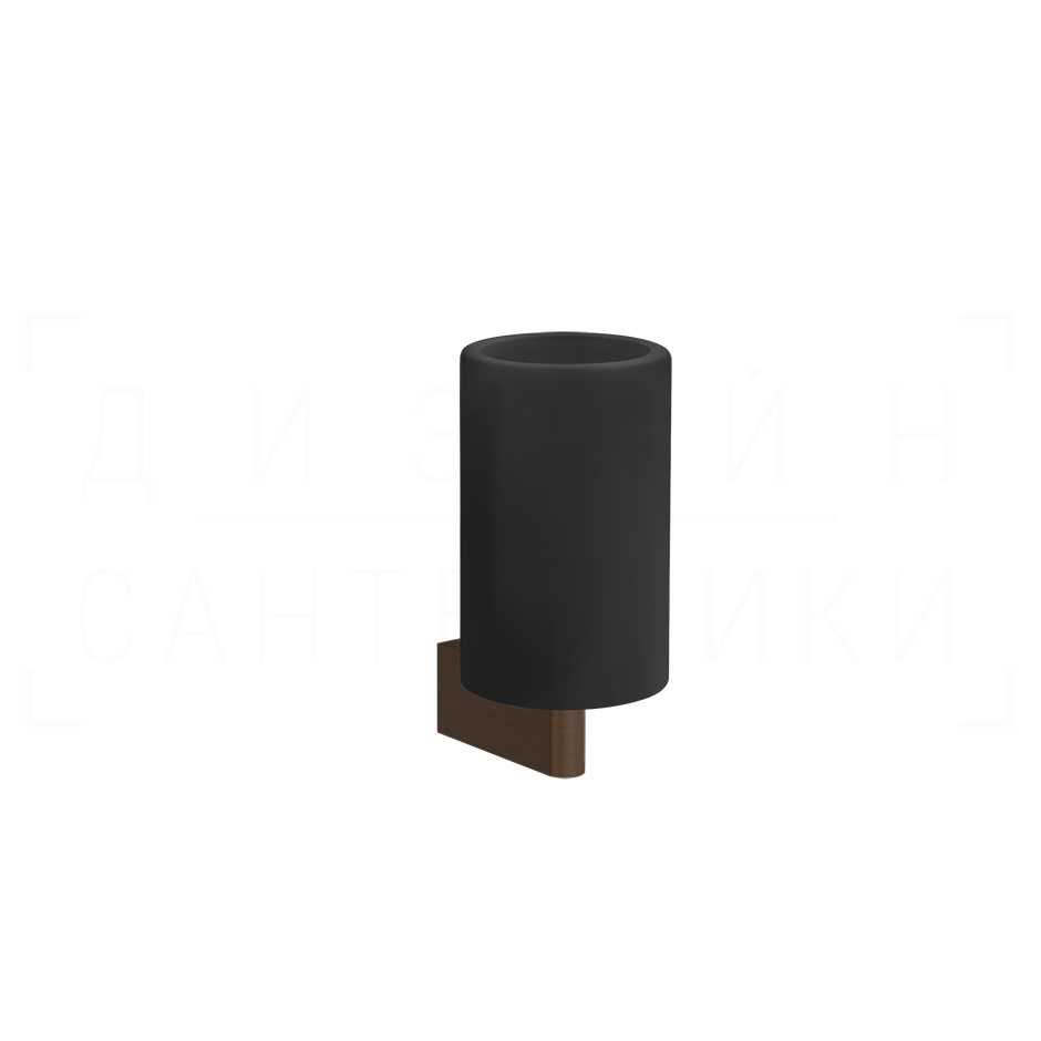 Gessi Origini Стакан подвесной, керамический Neolite, цвет: black/dark bronze 66408#845
