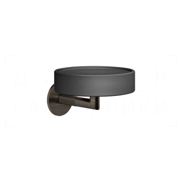 Gessi Anello Мыльница с керамической чашей Neolite, подвесная, цвет: aged bronze 63702#187