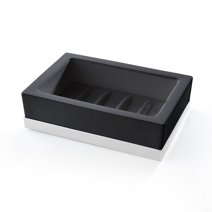 3SC MooD Deluxe Мыльница с композитной чашей Solid Surface, настольная, цвет: белый MDN01ABO