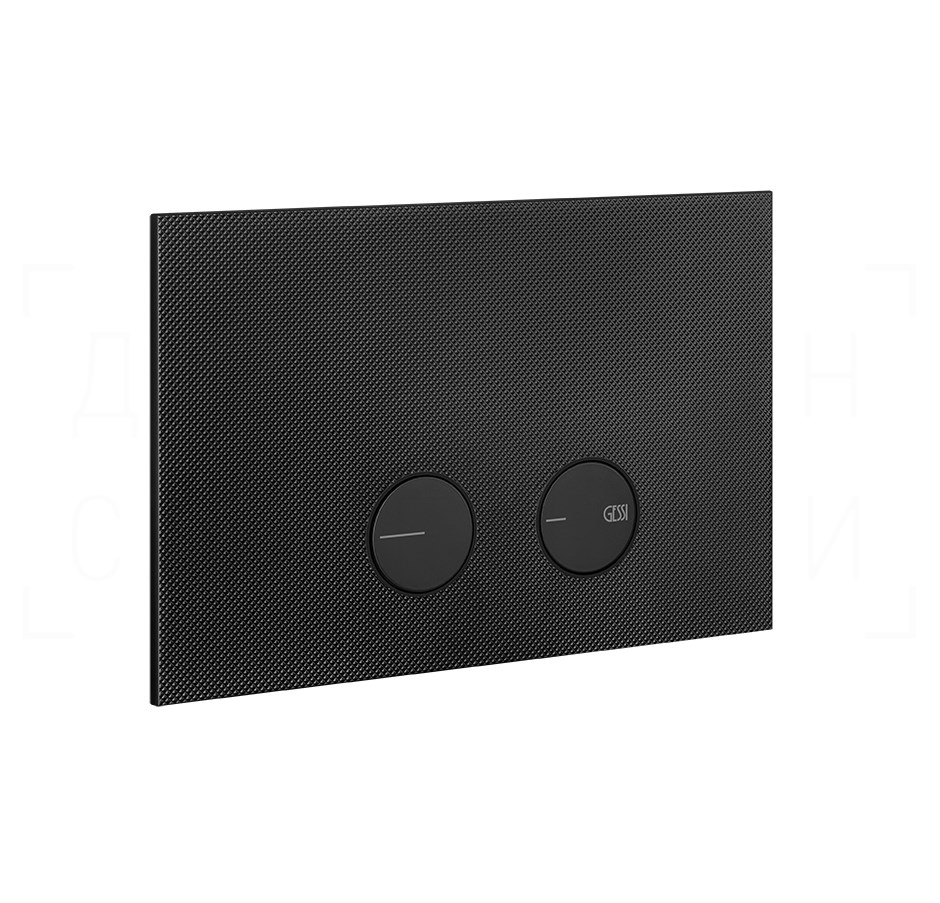 Gessi Inverso Diamantato Кнопка смыва для инсталляции Geberit, 2 режима, латунь, цвет: matte black 54681#299