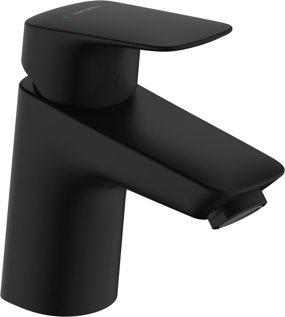 Hansgrohe Logis Смеситель для раковины, без донного клапана, излив 10,7 см, цвет: матовый черный 71071670