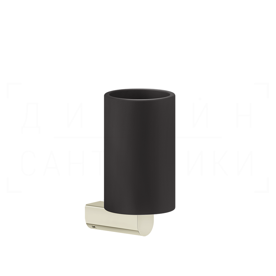 Gessi Rilievo Стакан подвесной, керамический Neolite, цвет: black/nickel PVD 59508#720