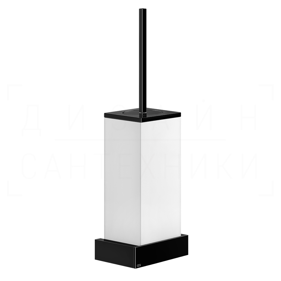 Gessi Inverso/Rettangolo Ершик для унитаза подвесной, колба Neolite, цвет: white/black metal PVD 20819#706