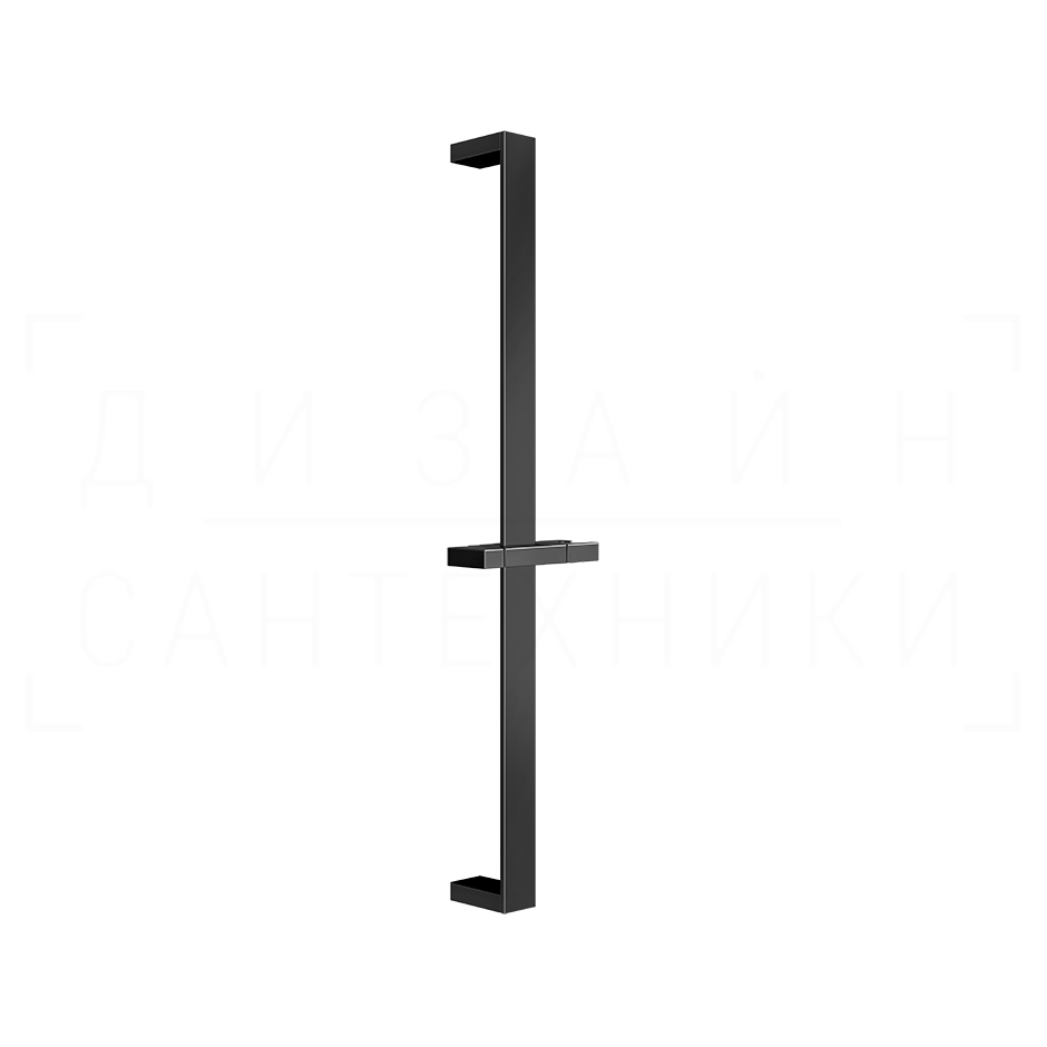Gessi Rettangolo Душевая штанга 61,5 см, с держателем для лейки, цвет: black metal PVD 20144#706