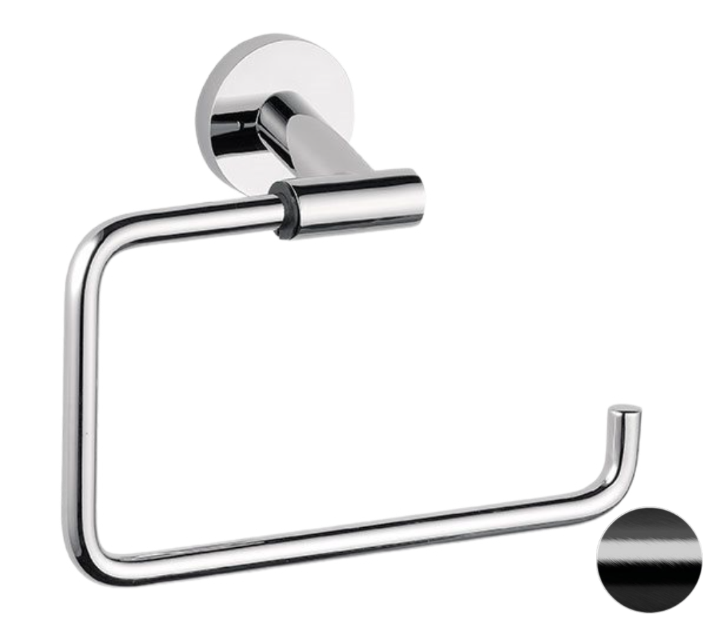 Remer Guest Полотенцедержатель подвесной кольцевой, латунь, цвет: cromo nero spazzolato GS44CFP