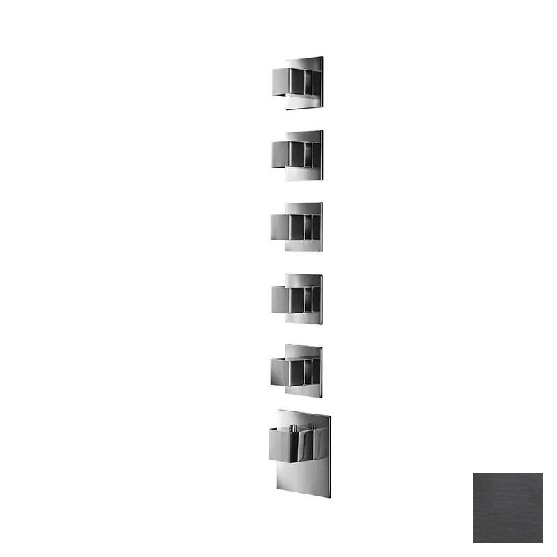 Almar High Flow Square Термостат для душа, внешняя часть, 5 потреб., цвет: brushed absolute black E180025.AB