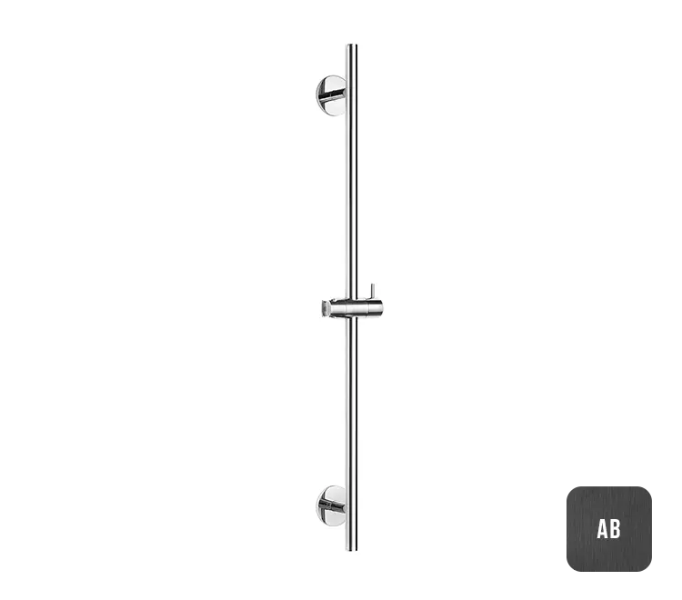 Almar Round Душевая штанга 100 см с держателем для лейки, цвет: brushed absolute black E087075.AB