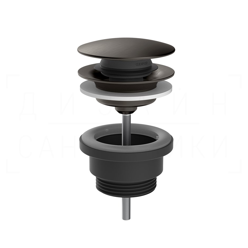 Gessi Донный клапан универсальный “Stop&Go”, цвет: black metal brushed PVD 01421#707