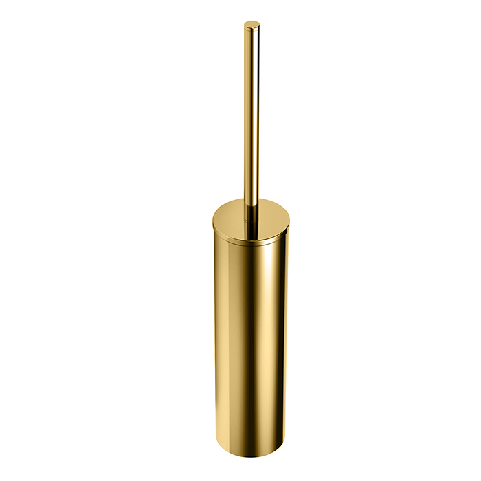 Colombo Design Mini Ершик для унитаза напольный, с латунной колбой, цвет: matt gold B4006.OM